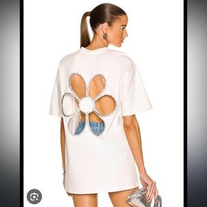 AREA
Crystal Daisy Cutout Relaxed T-Shirt